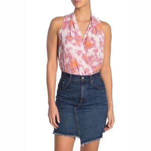 Lush Perfect Sleeveless Wrap Bodysuit top